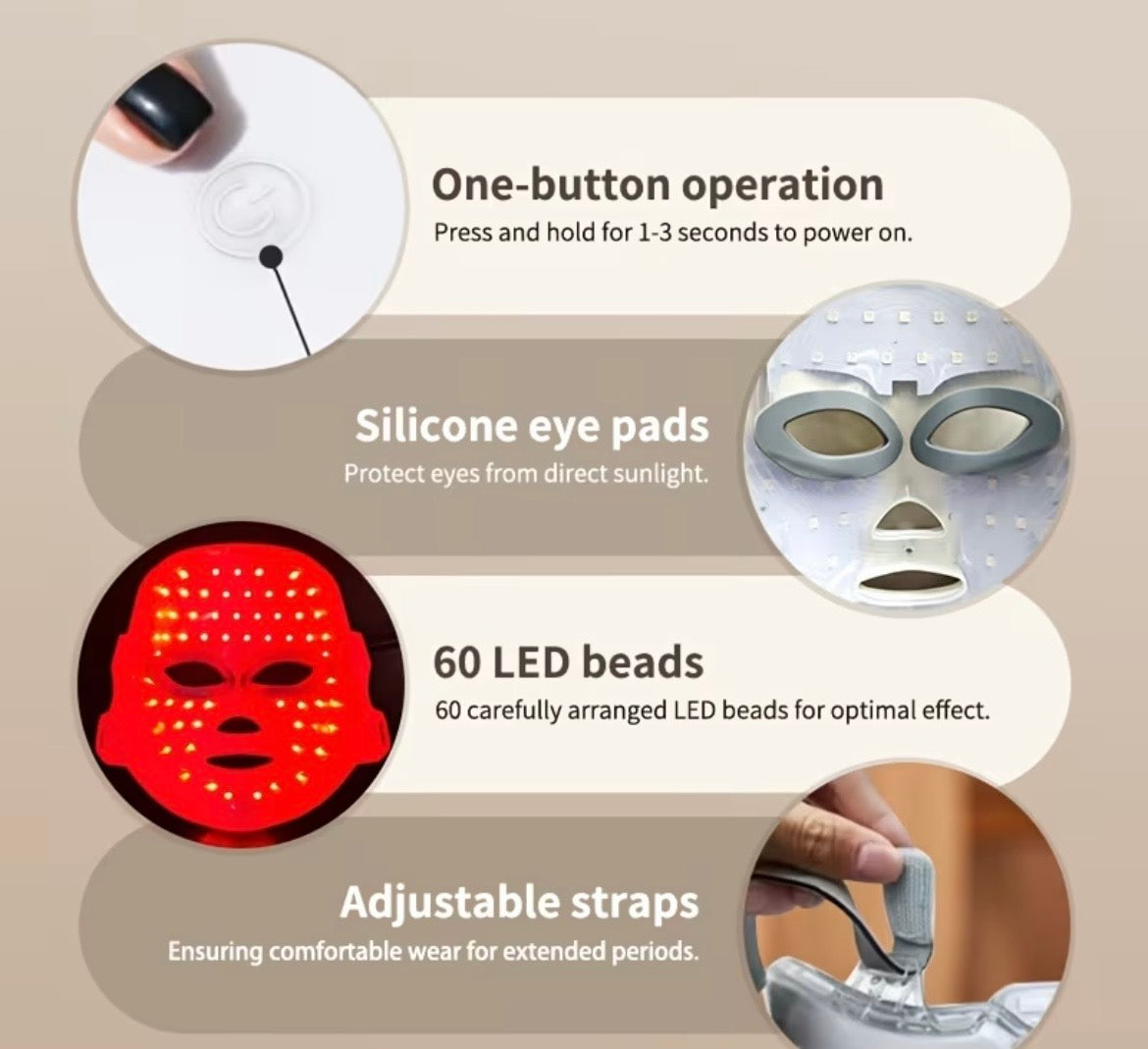 LED Light Therapy Face Mask